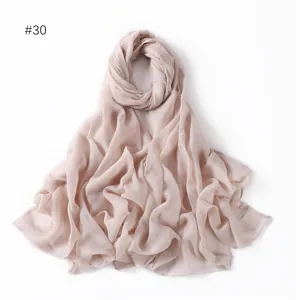 Women light shimmer viscose scarf elegant glitter shawl solid color breathable hijab wrap