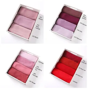 Einfarbig Perle Chiffon Hijab Schal Lang Tuch Blase Mehrfarbige Farbvariante Detail