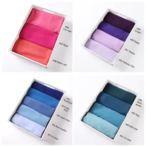 Einfarbig Blasen Chiffon Hijab Schal lange Malaysia Tuch in verschiedenen Farben
