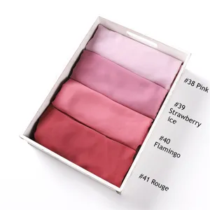 Einfarbiges Perl-Chiffon Bubble Hijab Kopftuch, weicher und eleganter langer Damenschal.