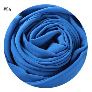 Einfarbig Perle Chiffon Buchtuch Schal Hijab Variante #54, elegantes langes Tuch für Damen Alltag.