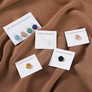 Camellia bloem sterke magnetische hijab speld broche sjaal clips voor vrouwen mooi
