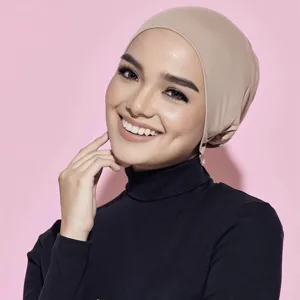 Modale elastische onderhijab cap effen kleur hoofddoek comfortabele moslim hoofdbedekking