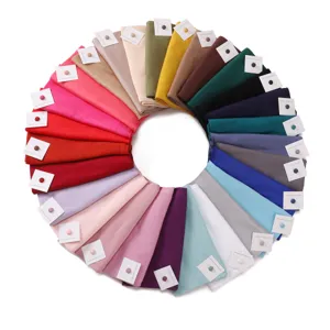 28 colors mercerized cotton long hijab scarf set with strong magnetic pins for women daily.