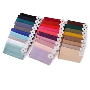 High quality oversized silk cotton hijab scarf set with matching magnetic pins in 28 colors.