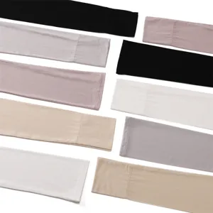 Manches de protection solaire en coton modal souple et extensible multicolore d'été.