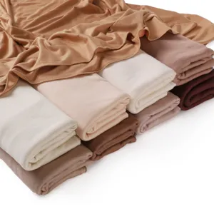 Women's Large Solid Color Modal Cotton Scarf Soft Breathable Lightweight Hijab Wrap Fashion Daily Accessories