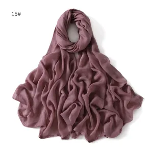 Solid color lightweight modal breathable scarf shawl hijab headwrap for women daily wear.