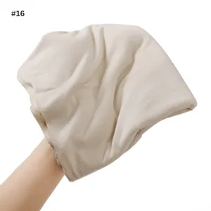 Solid color modal jersey headscarf detail view, soft and breathable fabric material.
