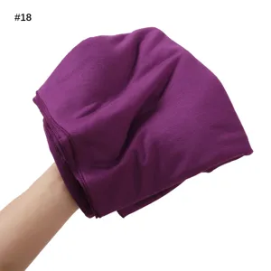 Solid color modal jersey scarf hijab in deep purple, soft breathable large size head wrap.