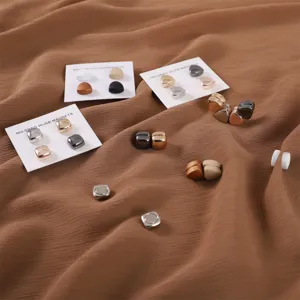 Magnetische hijab spelden vierkant en hart sterk magneet sjaal clips voor vrouwen