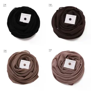 Chiffon Hijab Schal Set mit starkem Magnetverschluss in mehrfarbiger Variantenanzeige