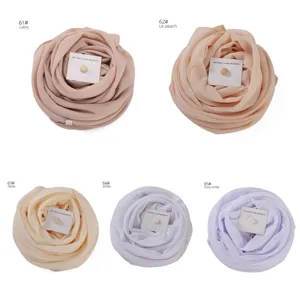 Chiffon Kopftuch Set mit Magnetnadeln, einfarbig atmungsaktives Kopftuch für Damen.