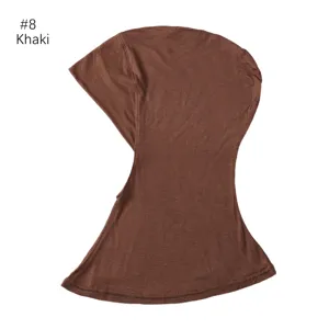 Modal hijab cap stretchy solid color under scarf breathable comfortable khakis detail view