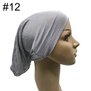 Graue Modal Untertuch Kappe einfarbiger muslimischer Hijab atmungsaktive elastische Kappe