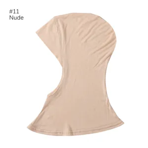 Detail view of the modal underscarf hijab cap, showing soft fabric texture and solid color design.