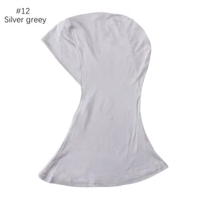 Modal solid color inner hijab cap detail view, breathable and high elastic fabric.