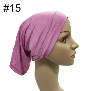 Einfarbiges Modal Unterziehhidschab Tuchkappe für Damen, atmungsaktive elastische Mütze.