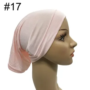 Einfarbig Modal Unterzieh Mütze Schlauch Hijab Kappe für Damen elastische Kopfbedeckung