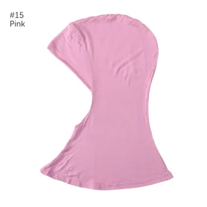 Plain modal stretch hijab cap inner under scarf breathable comfortable solid pink hijab