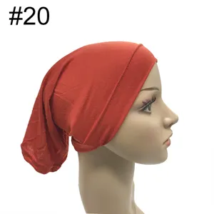 Einfarbige Modal Unterziehkappe atmungsaktives Hijab Cap bequemer Stretch Muslim Kopftuch Damen