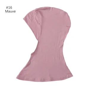 Modal stretch inner hijab cap solid color breathable head cover casual Muslim headwear