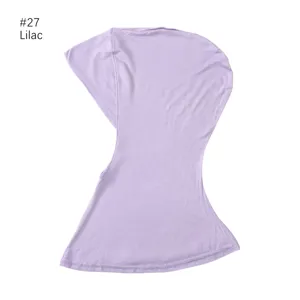 Modal stretch hijab underscarf solid color hood modeste Muslim cap lilac shade #27