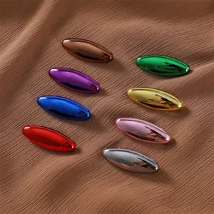 Colorful oval hijab pins scarf clips anti-exposure decorative brooch buckles set of 8 pieces