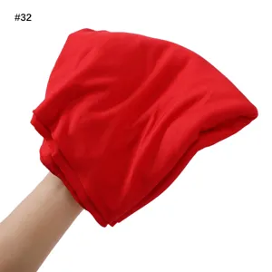Detailed view of solid color modal jersey soft breathable oversized headwrap scarf.