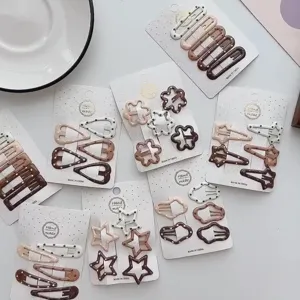 Bonito conjunto de pinzas para el cabello de lunares para mujeres y niños accesorios dulces