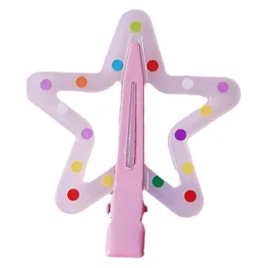 Horquilla de pelo estrella topos gelatina, pinza lateral bonita, accesorio de resina.
