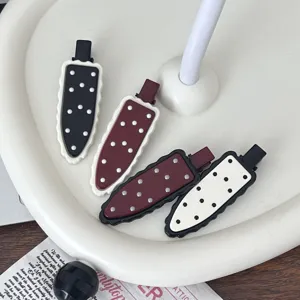 Pinzas para el pelo vintage con lunares lindos clip pico de pato accesorios mujer.