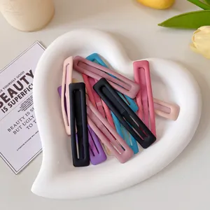 Set di mollette per capelli geometriche opache, fermagli laterali colorati per acconciatura da donna.