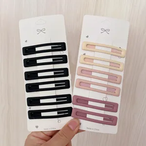 Set di fermagli per capelli opachi,forcine geometriche minimaliste per look quotidiano.
