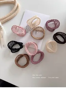 Coleteros de pelo de malla ancha hueca colorida de alta elasticidad conjunto nuevo