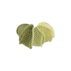Coleteros de malla ancha hueca colorida, soporte elástico para coleta de caballo verde elegante