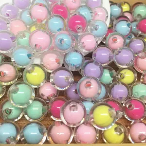 Acrylic double color beads assorted spacer beads for DIY handmade jewelry making parts