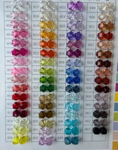 Perles nœud facettées transparentes en acrylique nuancier accessoires pour bijoux