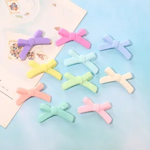 Macaron color bowknot loose beads DIY bracelet necklace jewelry making accessories cute charms