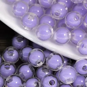 Acrylic bead-in-bead purple DIY charm bracelet handmade phone chain jewelry making material