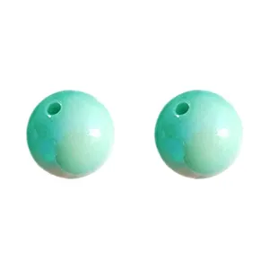 Acrylic macaron colored round loose beads for DIY handmade phone chains and jewelry making.