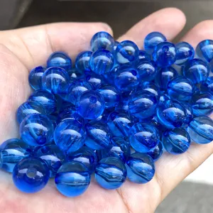 Perles en acrylique transparentes bleues perles en vrac rondes pour bijoux DIY chaînes.