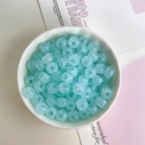 Acrylic jelly color four-way beads DIY jewelry making accessories phone chain material detail