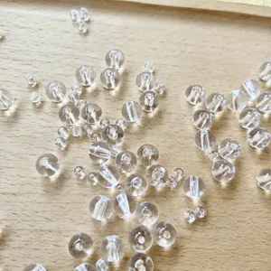 Perles acryliques transparentes 6-20mm en vrac pour bijoux faits main et chaine de telephone