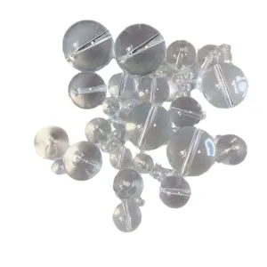 Perles rondes en acrylique transparent en vrac pour accessoires de bijoux faits main DIY.