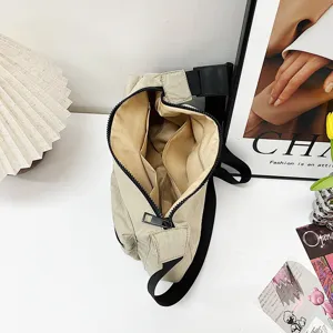 Casual Nylon Crossbody Bag Multi Pocket Shoulder Bag Daily Commuter Casual Messenger Handbag