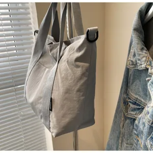 Grote effen tote tas voor vrouwen, casual veelzijdige schoudertas voor dagelijks gebruik.