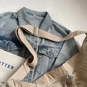 Borsa a tracolla plissettata stile coreano, grande borsa casual da donna versatile.