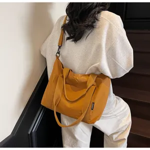 Grote capaciteit vrouwen effen kleur minimalistisch schouder crossbody tas shopper.