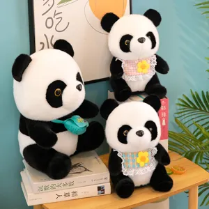 Ensemble de peluche panda mignon poupée animal en peluche beau cadeau déco de bureau